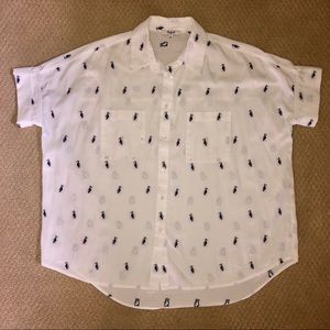 Madewell Courier Shirt - Pelican Jacquard - M